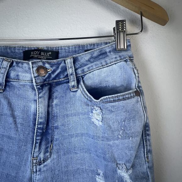 Judy Blue Jeans 3 / 26 JB82281-JSMD Boyfriend Fit Stretch Distressed Denim - Picture 2 of 12